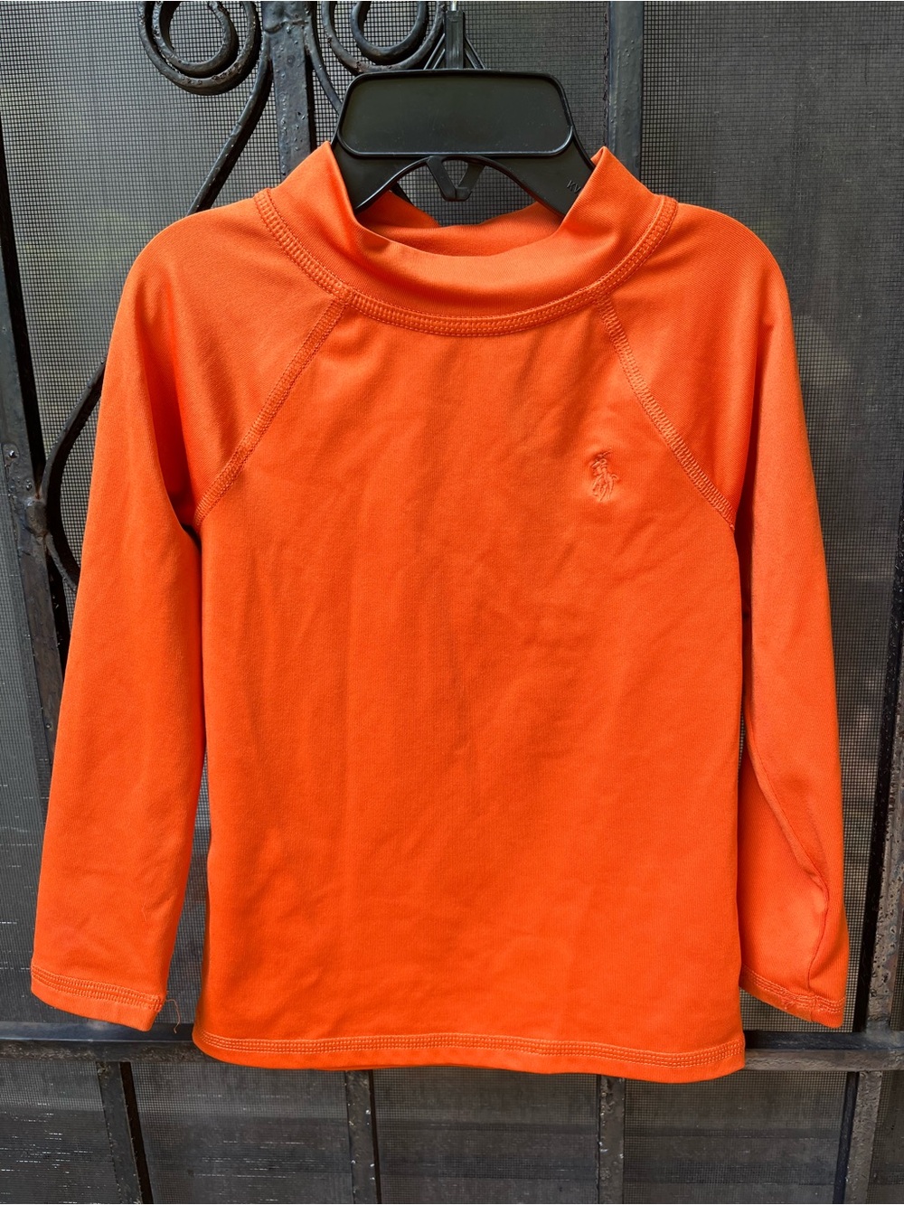 Ralph Lauren Kids Orange Swim Long-Sleeve Top